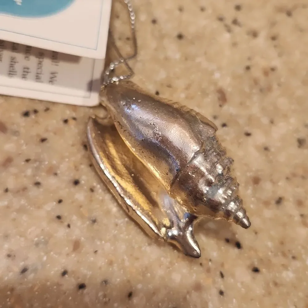 Silver Shell Christmas Ornament Prosperity Tree Farms New